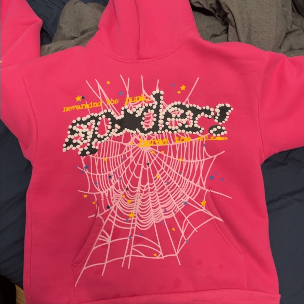 Pink spider hoodie